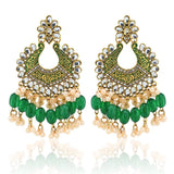 Green Kundan Earrings