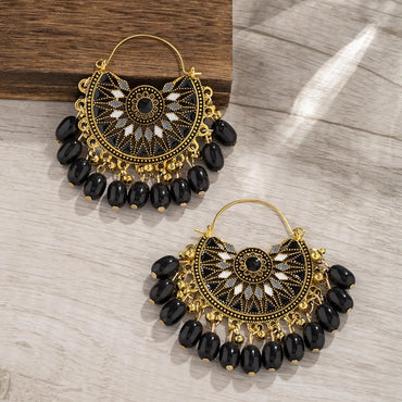 Meena Jaali Earrings (black)