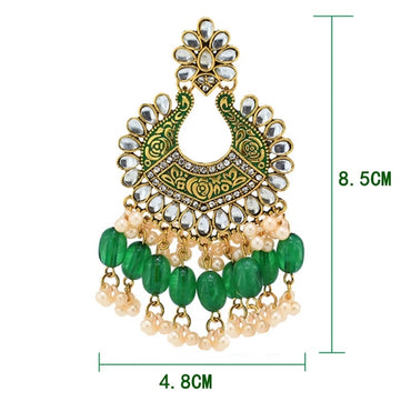 Green Kundan Earrings