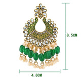 Green Kundan Earrings