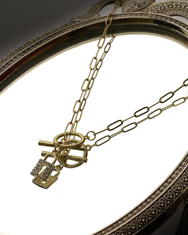 Lock and chain necklace