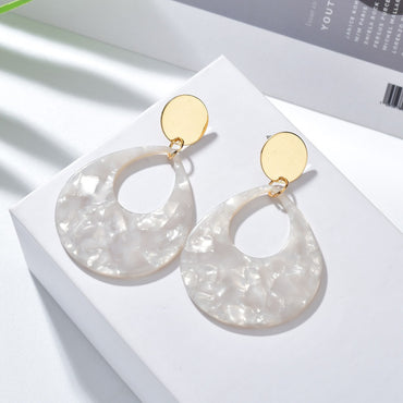 Oval Mother of Pearl Earrings