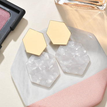 Gray Mother of Pearl Earrings