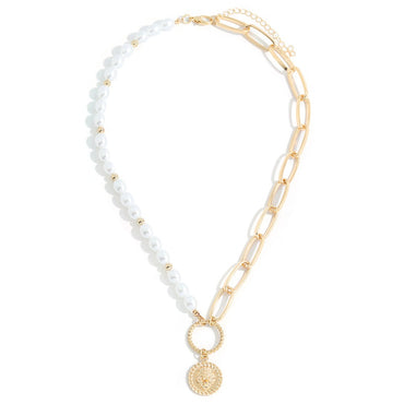 Pearl X Chain Necklace