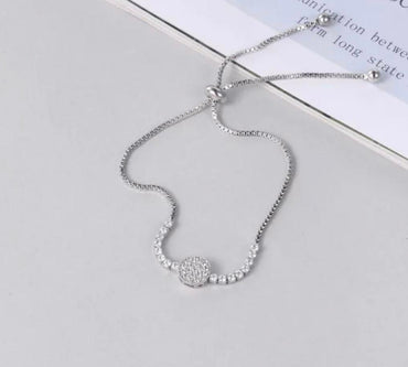 Zircon Round Bracelet (Silver)