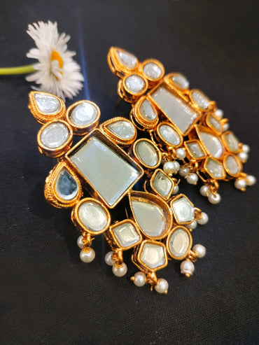 Big Kundan Earrings