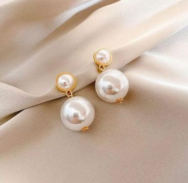Double Pearl Earrings