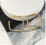 Square Etched Hoops