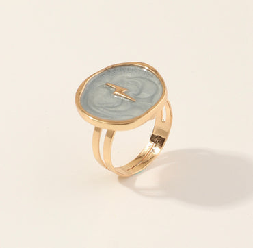 Charcoal Enamel Ring