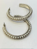 Large Pearl Hoops