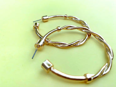 Thin Twine Hoops