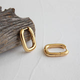 Square Gold Hoops