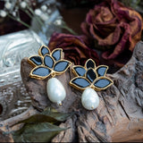 Black Lotus Earrings